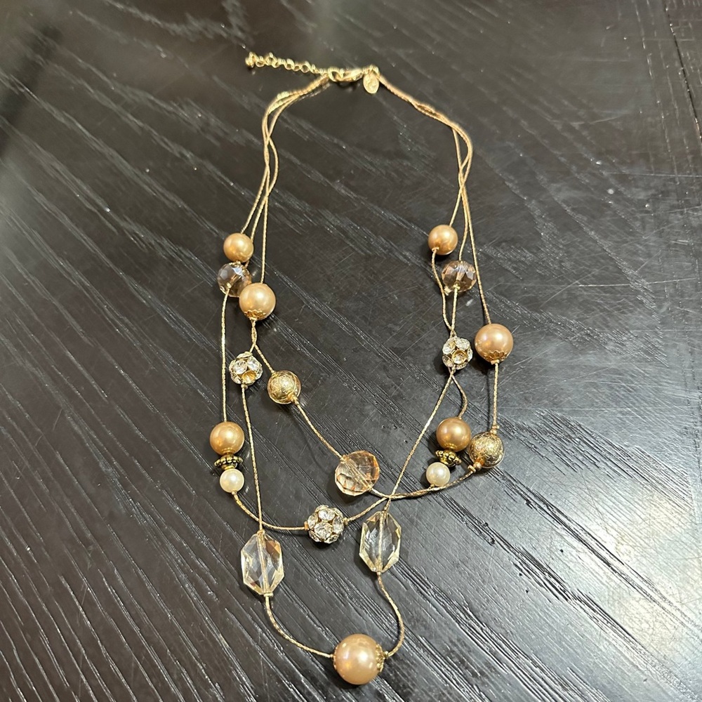 Charming Charlie Gold Tone Statement Necklace